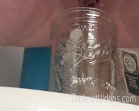 Sexy ex gf pisses in a jar for me
