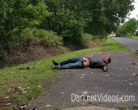 Fagot shot on the roadside